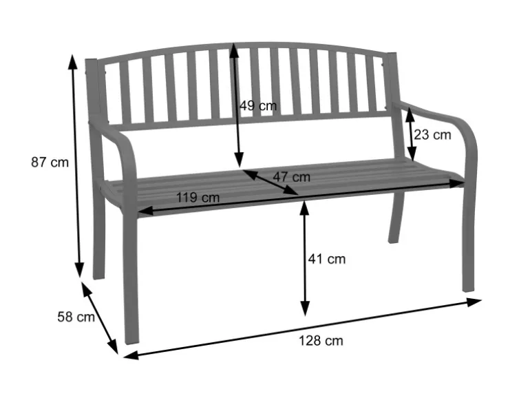 MCW Gartenbank F43 Grau