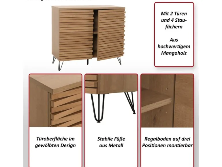 MCW Kommode M49 85x95x45cm Natur