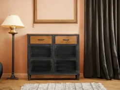 MCW Kommode N28 Schwarz Braun