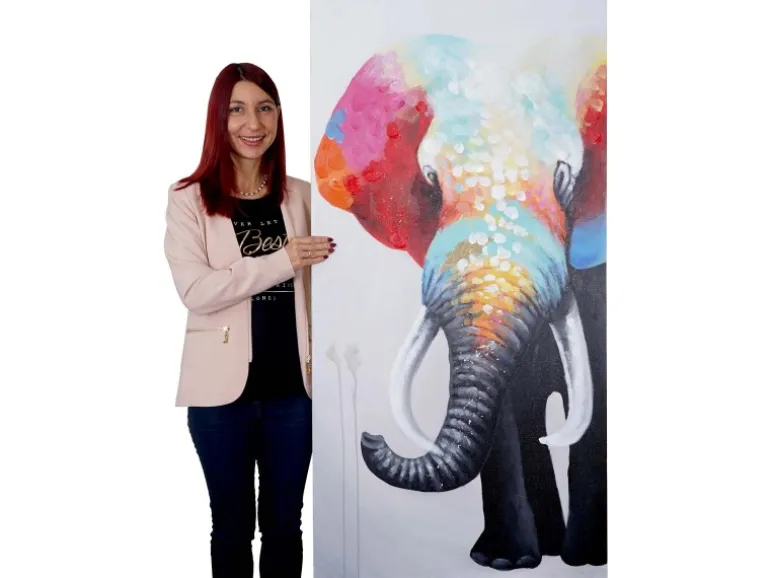 MCW Ölgemälde Elefant II Handgemalt