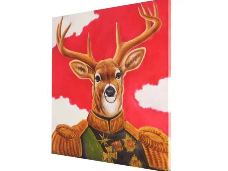 MCW Ölgemälde Hirsch Handgemalt
