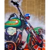 MCW Ölgemälde Motorrad Handgemalt