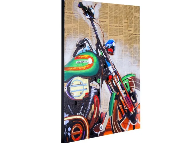 MCW Ölgemälde Motorrad Handgemalt