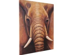 MCW Ölgemälde Nahaufnahme Elefant Handgemalt