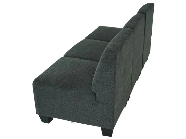 MCW Modular 3-Sitzer Sofa Couch Moncalieri Anthrazit-Grau ohne Armlehnen