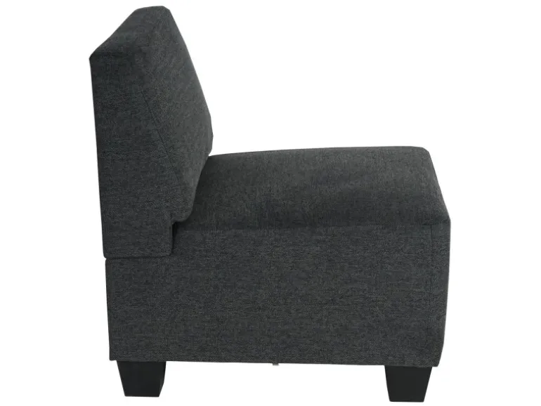 MCW Modular 3-Sitzer Sofa Couch Moncalieri Anthrazit-Grau ohne Armlehnen