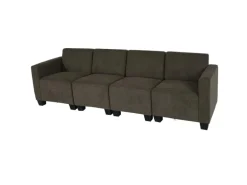 MCW Modular 4-Sitzer Sofa Couch Moncalieri Braun