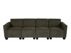 MCW Modular 4-Sitzer Sofa Couch Moncalieri Braun