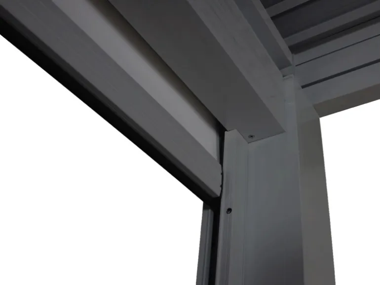 MCW Pergola L46 mit Seitenwand Anthrazit 3x3m