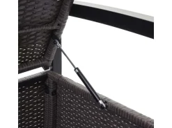 MCW Poly-Rattan 2er Sitzbank F39 Grau-meliert Kissen Grau