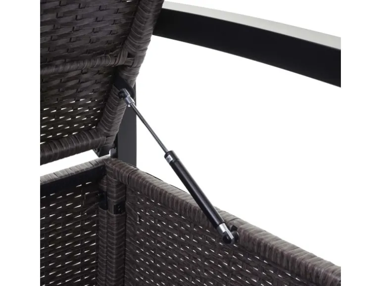 MCW Poly-Rattan 2er Sitzbank F39 Grau-meliert Kissen Grau