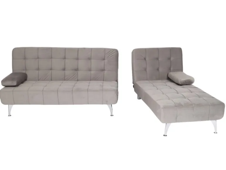 MCW Schlafsofa K22 Samt Grau