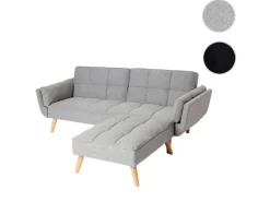 MCW Schlafsofa K18 Stoff/Textil Hellgrau