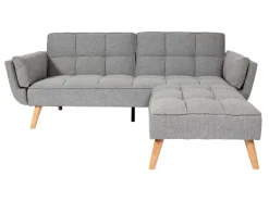 MCW Schlafsofa K18 Stoff/Textil Hellgrau