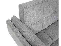 MCW Schlafsofa K18 Stoff/Textil Hellgrau