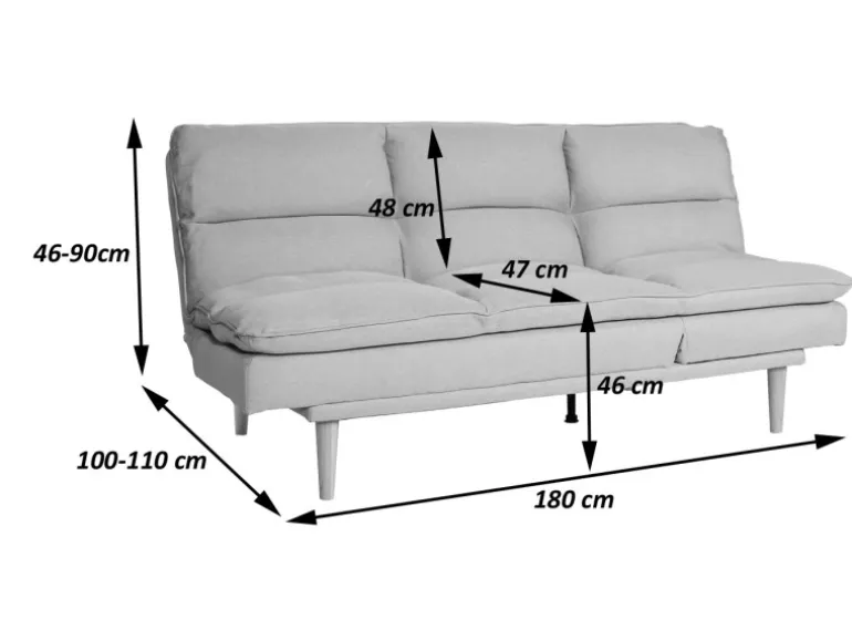 MCW Schlafsofa M79 Stoff/Textil Creme
