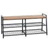 MCW Schuhregal A27 40x107x38cm Wildeiche-Optik