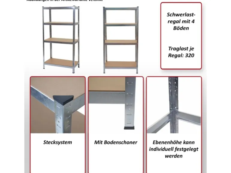 MCW Schwerlastregal D67 Schwarz