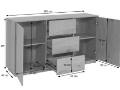 MCW Sideboard J78 Eiche-Optik