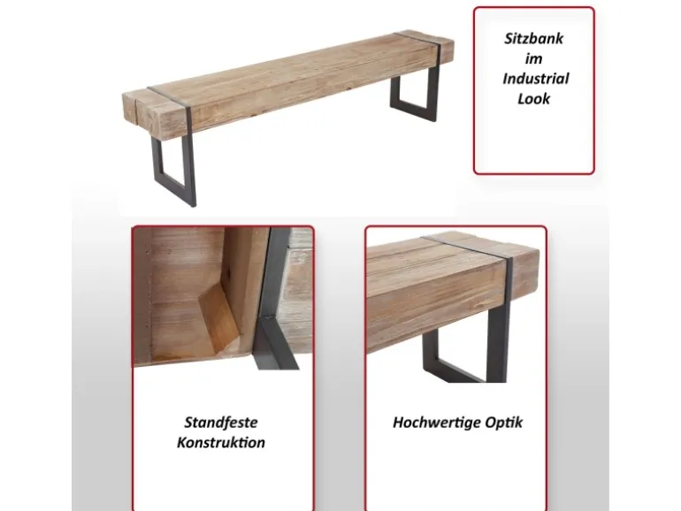 MCW Sitzbank A15 Braun 160cm