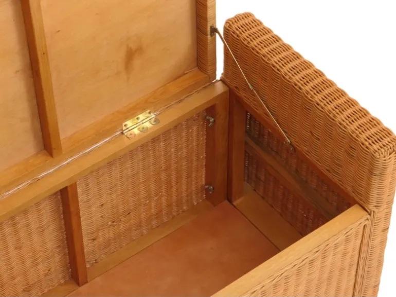 MCW Sitzbank Genua Rattan Staufach Honigfarben