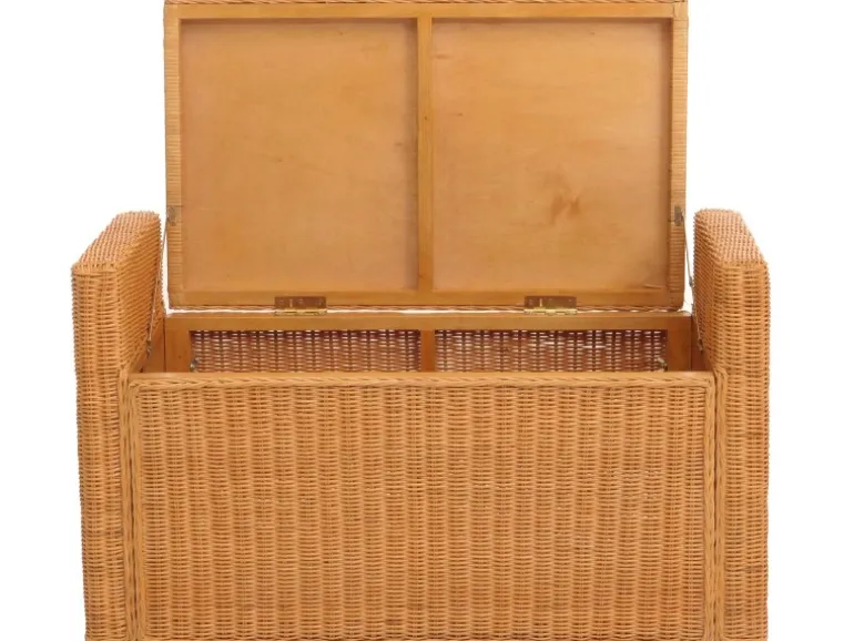 MCW Sitzbank Genua Rattan Staufach Honigfarben