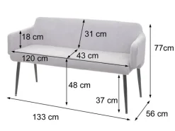 MCW Sitzbank L13 Creme-Weiß