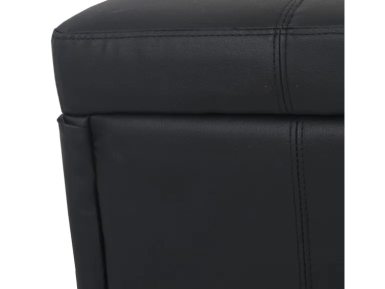 MCW Sitzbank mit Aufbewahrung Arezzo XXL Schwarz Matt