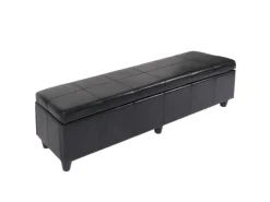 MCW Sitzbank mit Aufbewahrung Arezzo XXL Schwarz
