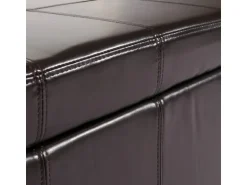 MCW Sitzbank mit Aufbewahrung Arezzo LEDER 112x45x45cm Braun