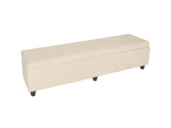 MCW Sitzbank mit Aufbewahrung Arezzo XXL Creme