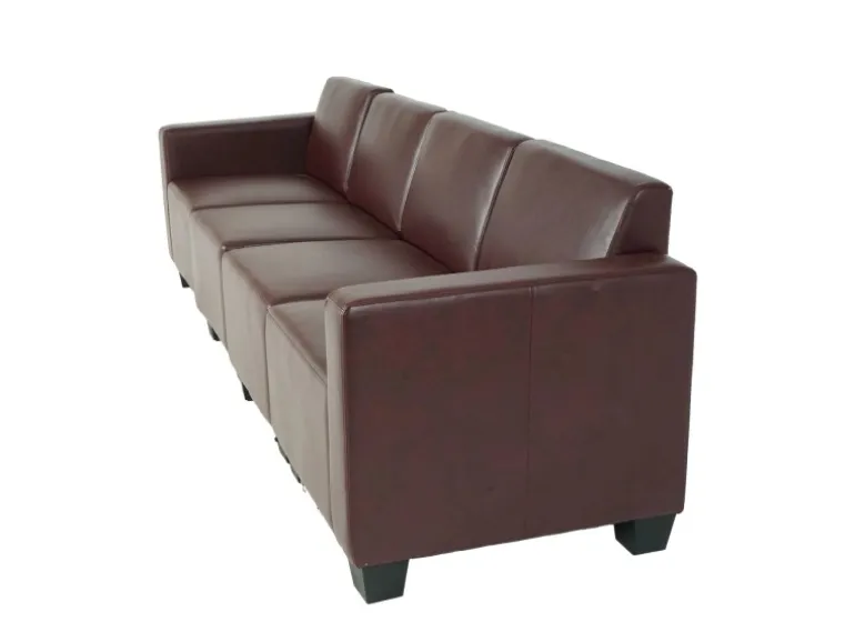 MCW 4-Sitzer Sofa Moncalieri Rot-Braun