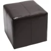 MCW Sitzhocker Carrara Braun 36x36x36cm