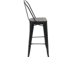 MCW Stehtisch-Set A73 inkl. Holz-Tischplatte Metall 3-teilig Schwarz