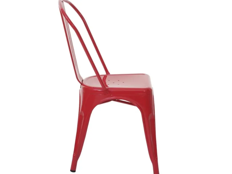 MCW Stuhl A73 Metall 4er-Set Rot