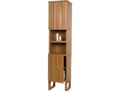 MCW Teak-Hochschrank M72 2 Türen 6 Fächer