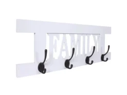 MCW Wandgarderobe C60 Family Shabby-Look Weiß Lackiert