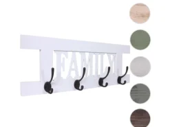MCW Wandgarderobe C60 Family Shabby-Look Weiß Lackiert