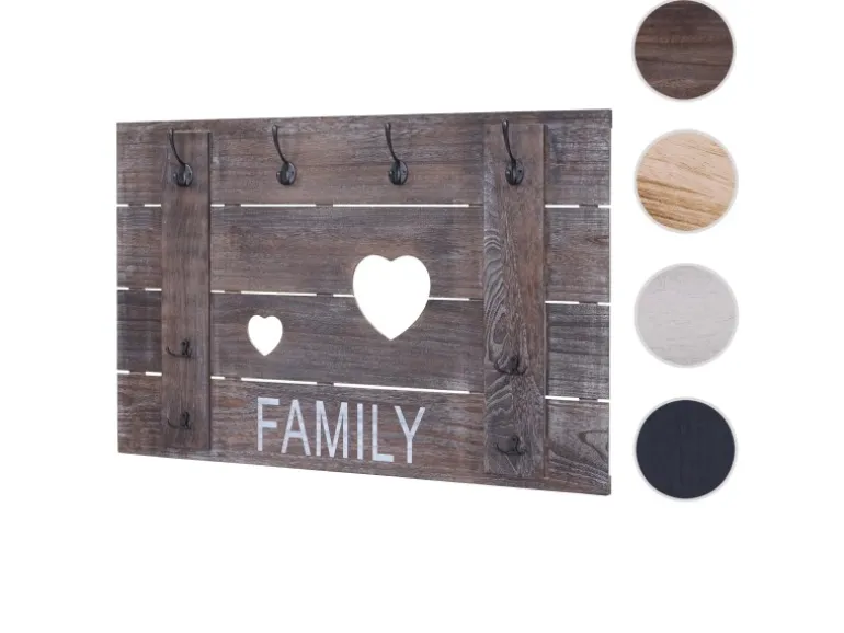 MCW Wandgarderobe C89 Family Shabby-Look Braun Shabby