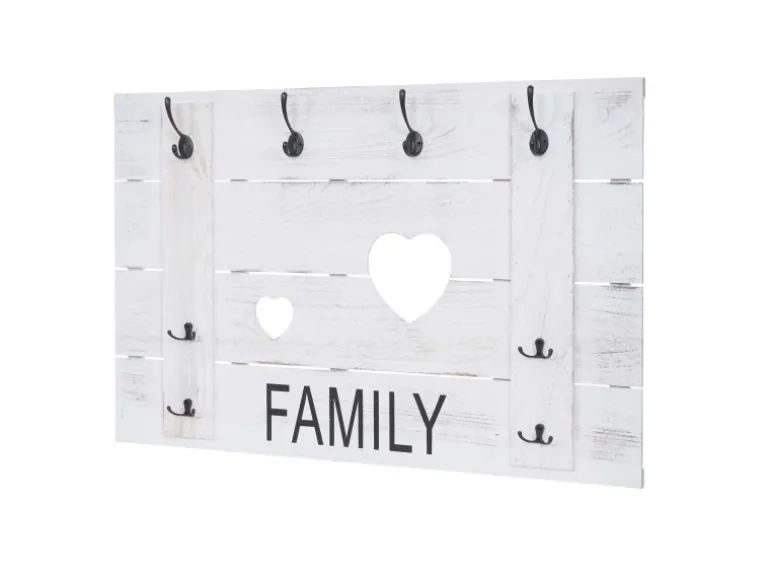MCW Wandgarderobe C89 Family Shabby-Look Weiß Shabby