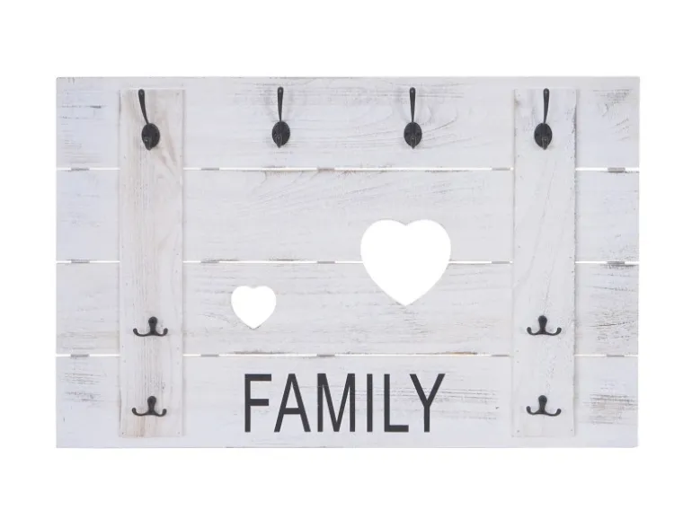 MCW Wandgarderobe C89 Family Shabby-Look Weiß Shabby