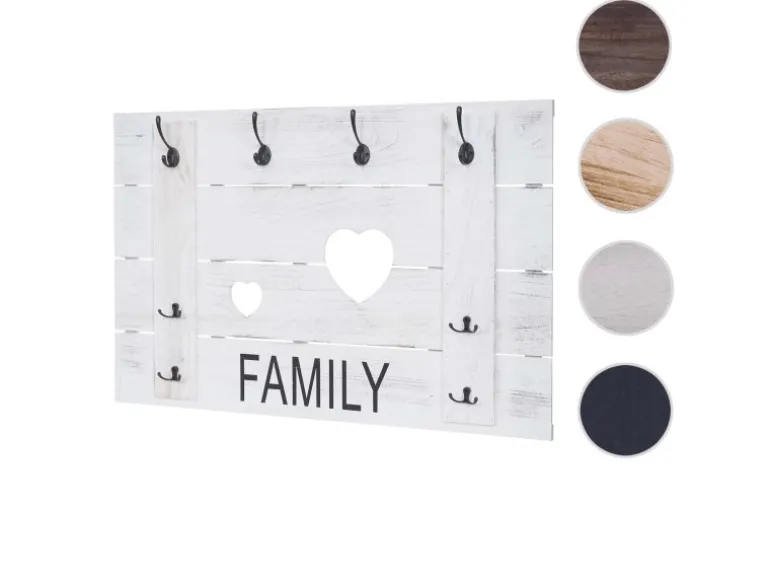 MCW Wandgarderobe C89 Family Shabby-Look Weiß Shabby