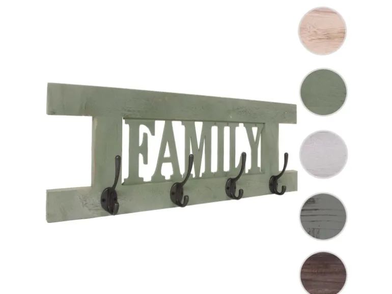 MCW Wandgarderobe C60 Family Shabby-Look Grün Shabby