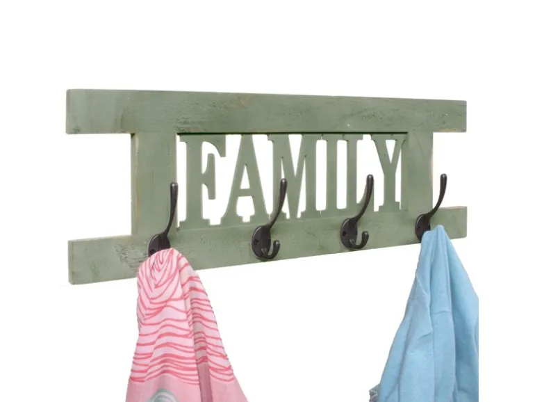 MCW Wandgarderobe C60 Family Shabby-Look Grün Shabby