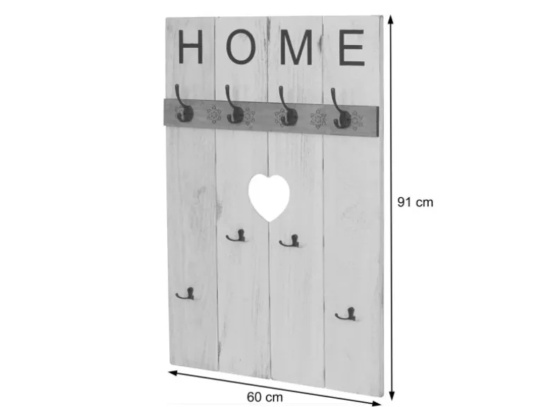 MCW Wandgarderobe C89 Home Shabby-Look Naturbraun