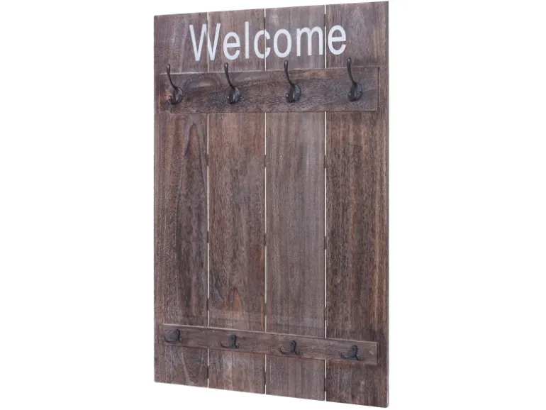 MCW Wandgarderobe C89 Welcome Shabby Braun Shabby