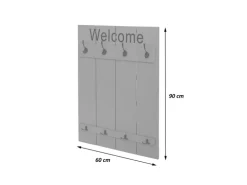 MCW Wandgarderobe C89 Welcome Shabby Braun Shabby