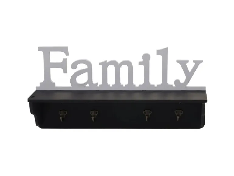 MCW Wandgarderobe D41 Family Schwarz/weiß