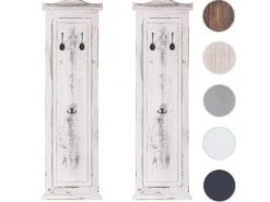 MCW Wandgarderobe H33 2er-Set Weiß Shabby