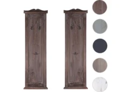 MCW Wandgarderobe H33 2er-Set Braun Shabby